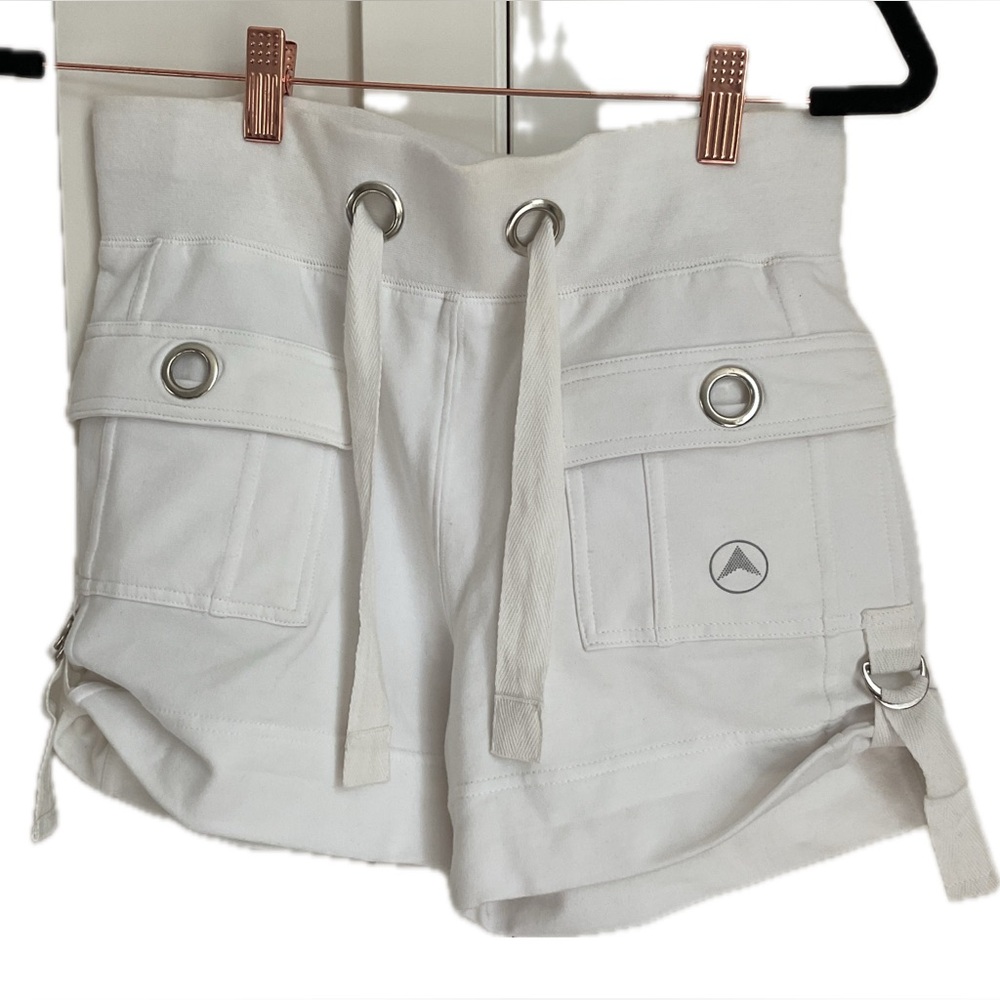 BOCO Performance White Women's  Active Shorts with. Leg adjustment hardware.